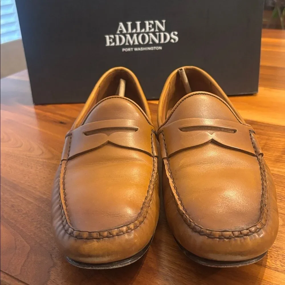 Allen Edmonds Super Sport Penney Leather Upper Loafer SlipOn Shoe Walnut Size 10